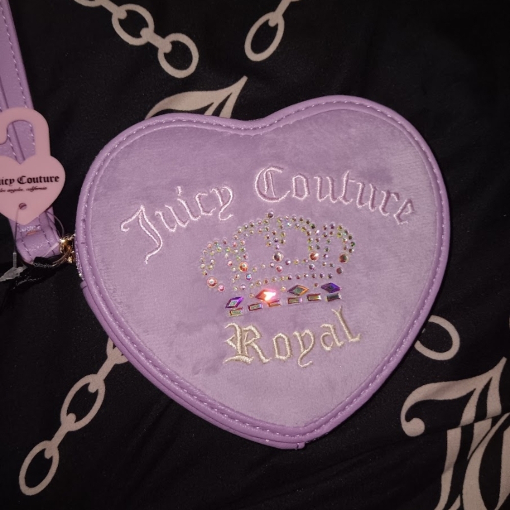 Juicy Couture Purple Heart-Shaped Pouch